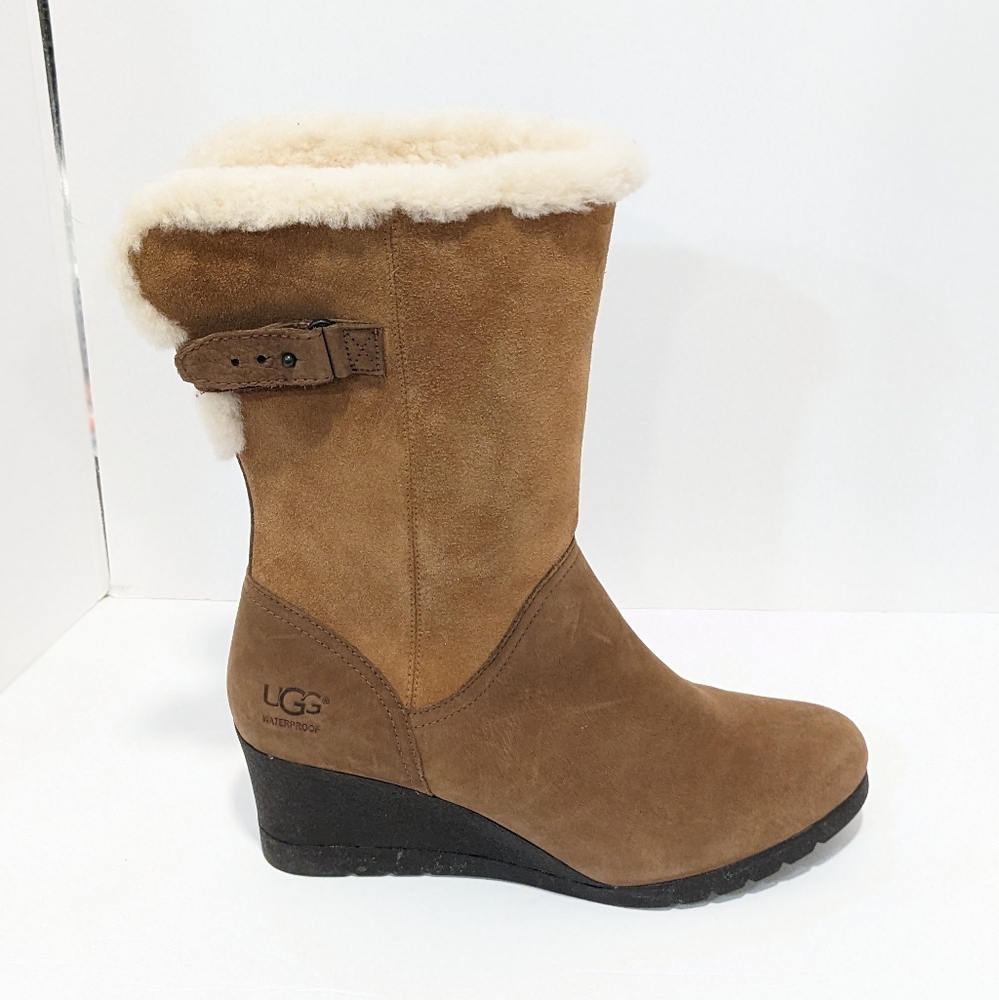 NWOT UGG Waterproof Edelina Wedge Boots - Picture 2 of 16